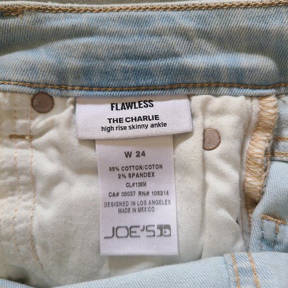 Joe's Jeans, Light Wash, High Rise, Size 24W, New - Picture 3 of 4